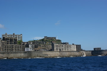 長崎、軍艦島、廃墟、軍艦島クルーズ、建物、橋、建築