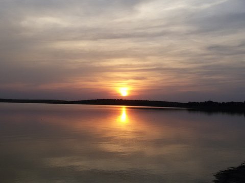 Scenic View Of Lake Against Sky During Sunset © mateescu florin/EyeEm