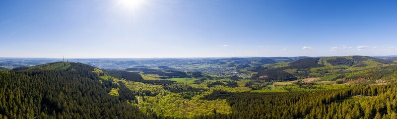 rothaar mountains with view of the siegerland germany high definition panorama
