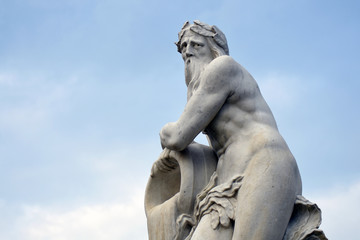 Statue of a man in the park in Moscow