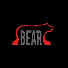 Bear logo vector design concept or icon for  brand business company 