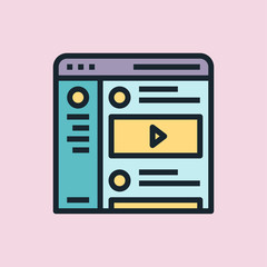 News feed. Social media concept illustration, flat design linear style banner. Usage for e-mail newsletters, headers, blog posts, print and more. Vector