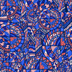 Bohemian Geometric Repeat Seamless Pattern