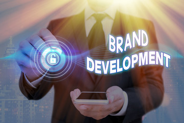 Handwriting text Brand Development. Conceptual photo Defining the product to excel in the market...