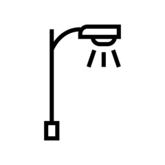 Street light icon icon in linear style on white background