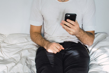 man using mobile phone