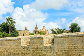 The main gate, medieval city of Mdina in Malta