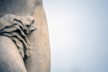 Statue of human body, detail