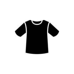Tshirt icon in trendy flat syle in black flat design on white background