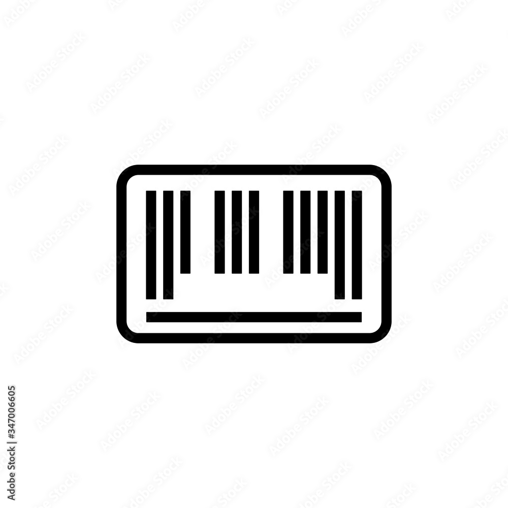 Poster barcode icon vector in linear style on white background