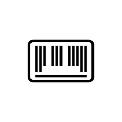 barcode icon vector in linear style on white background