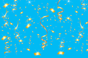 Vector confetti. Festive illustration. Party popper isolated on background