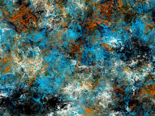 Obraz na płótnie Canvas blue abstract fractal background 3d rendering illustration