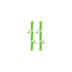Fototapeta na wymiar Bamboo logo vector icon illustration