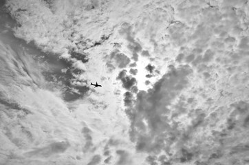 Sky, Clouds and plane 