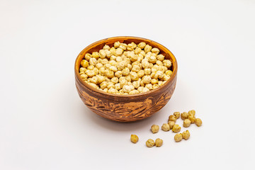 Dry chickpea isolated on white background