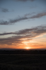 Sunset sky over Albuquerque, New Mexico. 