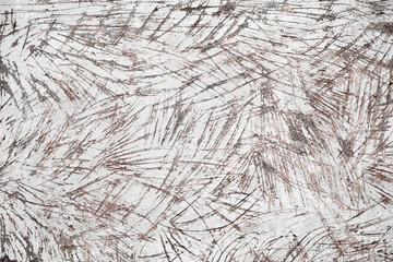 Scratched, brushed white surface, pattern for design of a background or a backdrop.