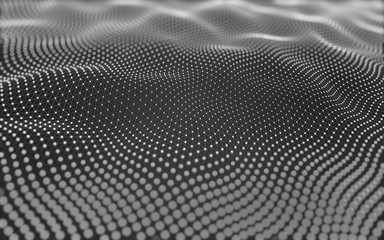 Abstract background. Molecules technology with polygonal shapes, connecting dots and lines. Connection structure. Big data visualization.