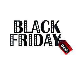 Black Friday Sale Banner. Design Template for Promo of Discount. Vector Illustration.