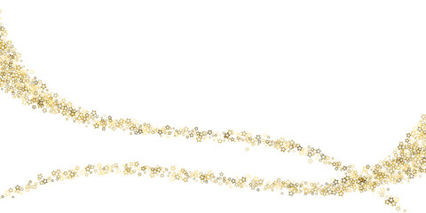 Glitter Stars. Luxury Confetti tiny Gold Christmas