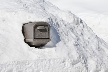Mailbox Buried in Snow