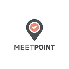 Meet Point Logo Vector and Simple Modern