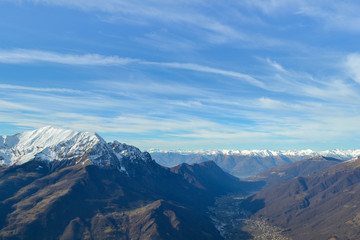 blue sky in the mountains of the Alps