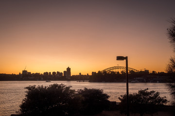 Fototapeta na wymiar Sydney Harbour at dawn