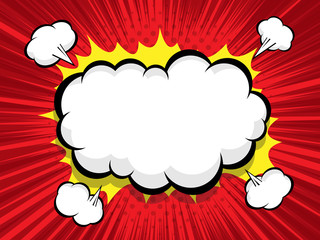 comic background with blank boom speech bubble © nakedcm