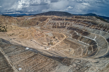 Aerial View of a Large Gold Mine in the Colorado Rockies