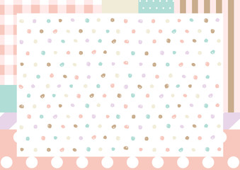 パッチワークフレーム　ドット背景