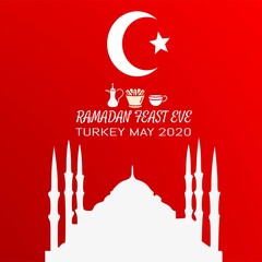 Turkey Ramadan Feast Eve Illustration Design Vector