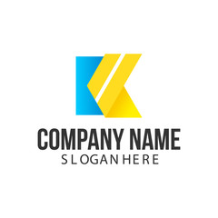 stylish letter k logo for business company vector design