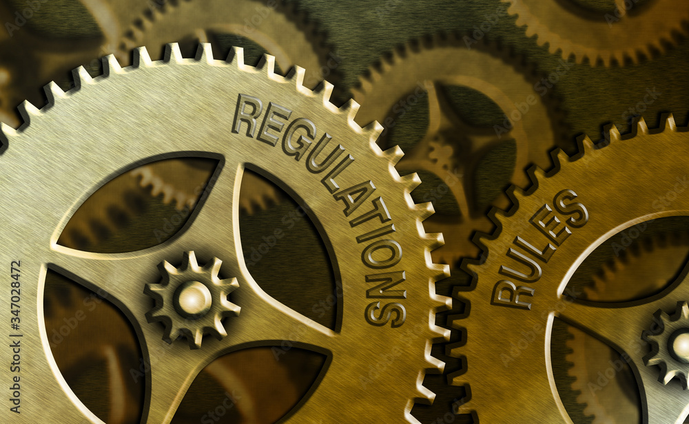 Poster conceptual hand writing showing regulations rules. concept meaning standard statement procedure gove