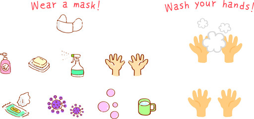 Wash your hands and put on a mask!