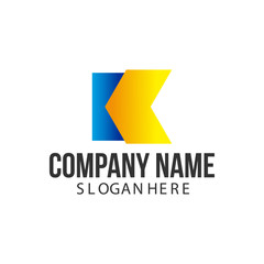 letter K or A logo for business and financial logo design vector