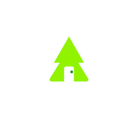 Tree House Logo Icon Premium Minimal emblem design template