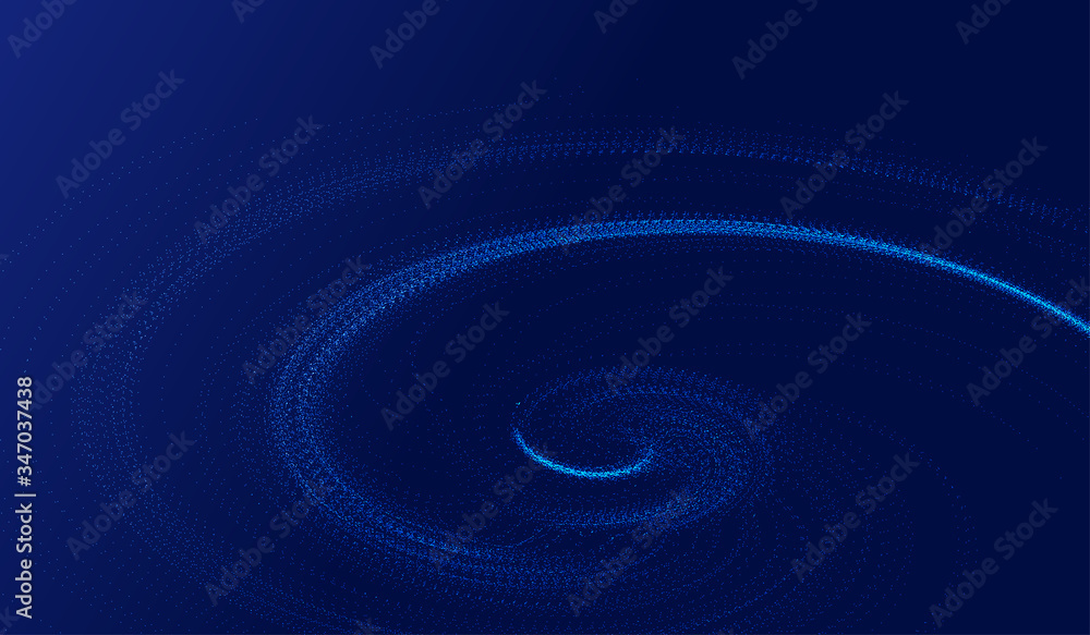 Poster glowing particle flow vortex, internet technology big data background.