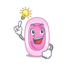 Mascot character design of bordetela pertussis with has an idea smart gesture