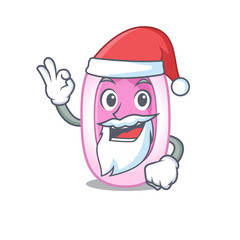 Bordetela pertussis Santa cartoon character with cute ok finger