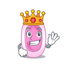 A Wise King of bordetela pertussis mascot design style