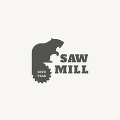 Sawmill logo - obrazy, fototapety, plakaty