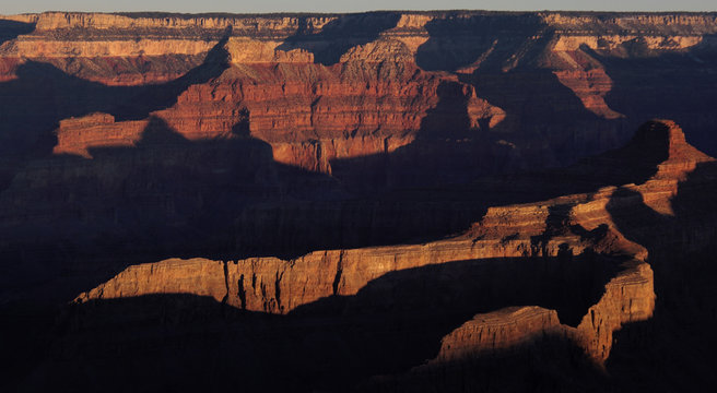Sunrise detail from Pima Point, Grand Canyon National Park, Arizona