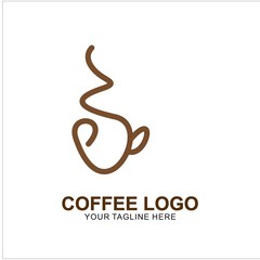 Coffee logo design with modern concept