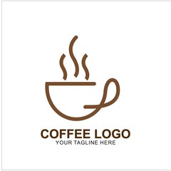Coffee logo design with modern concept