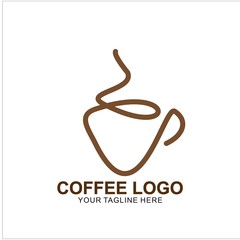 Coffee logo design with modern concept