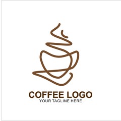 Coffee logo design with modern concept