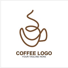 Coffee logo design with modern concept