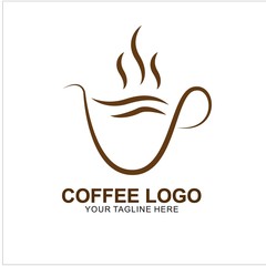 Coffee logo design with modern concept